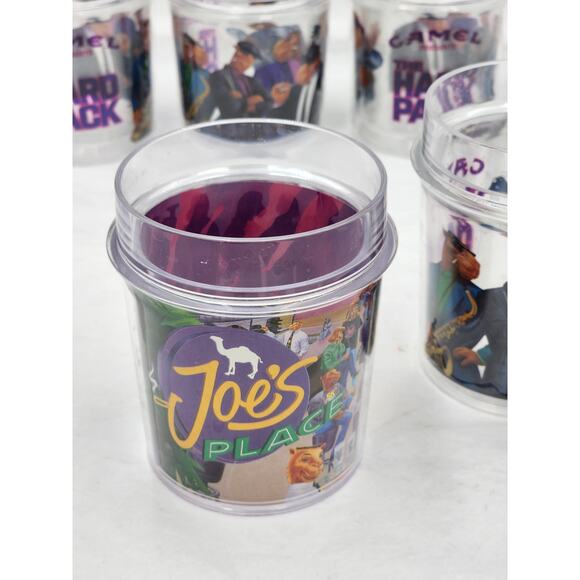 Camel Cigarette Hard Pack Mugs Cups Tumbler Set 5 Thermoserv Joes Place Vintage - Picture 6 of 14